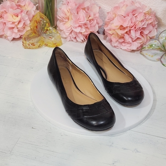 BANDOLINO Black Leather Ballet Flats Size 8.5M - Picture 7 of 12